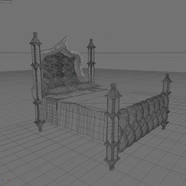3d double bed - DOUBLE BED 10 by Carrara1